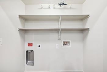 Full-size washer/dryer connections